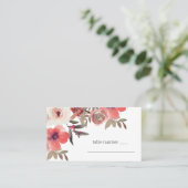 赤赤面フローラ結婚バラ プレイスカード (スタンド正面)