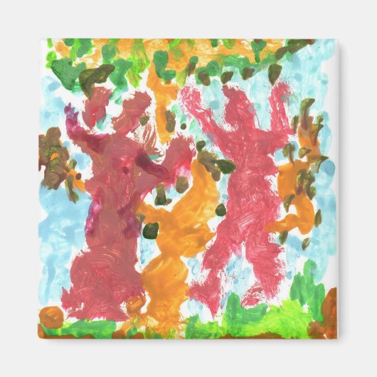 赤踊り姿磁石 マグネット (正面)