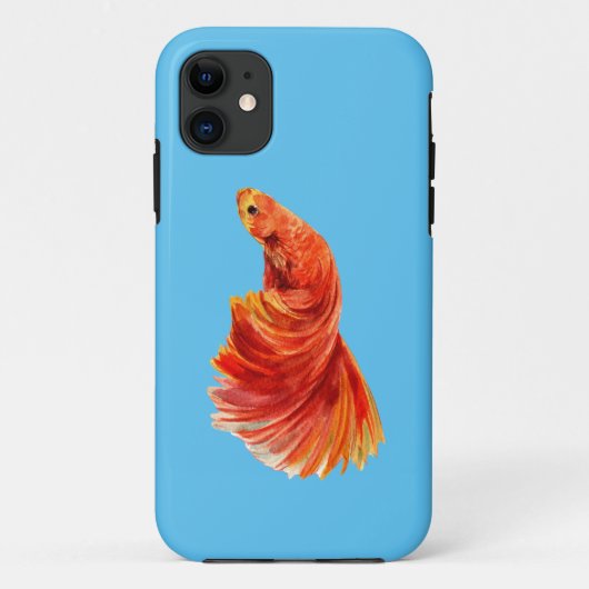 赤身魚の青いiPhoneケース Case-Mate iPhoneケース (裏面)