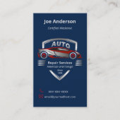 赤車のと銀の車のロゴ名刺 名刺 (正面)