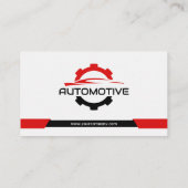 赤車の車修理自動車部品 名刺 (裏面)