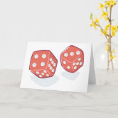 赤転がサイコロ カード (黄色い花)