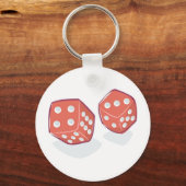 赤転がサイコロ キーホルダー (正面)