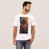 赤輝く鎧の騎士中世ファンタジーT士 Tシャツ (正面フル)