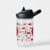 赤輸送消防車エンジン旅団モノグラム ウォーターボトル (左面)