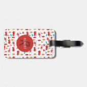 赤輸送消防車エンジン旅団モノグラム ラゲッジタグ (裏面横)