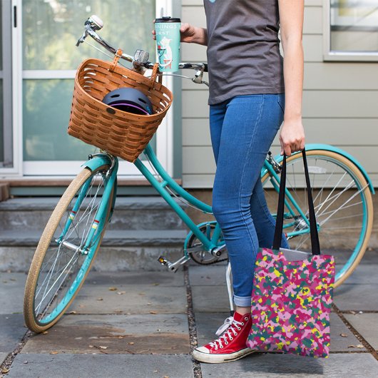 赤迷彩柄柄トートバッグ トートバッグ