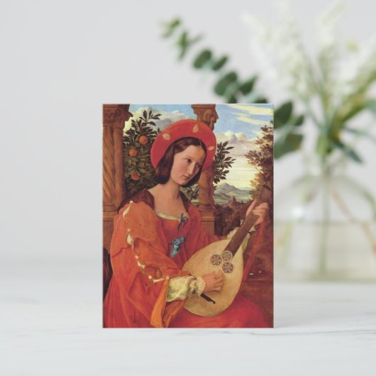 赤遊色の婦人 ポストカード (スタンド正面)