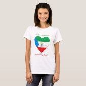 赤道ギニアの国旗スイートハートTシャツ Tシャツ (正面フル)