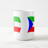 赤道ギニアの国旗マグカップ コーヒーマグカップ (中央)
