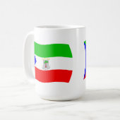 赤道ギニアの国旗マグカップ コーヒーマグカップ (正面左)
