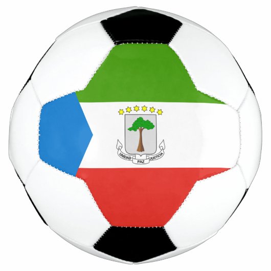 赤道ギニアの国旗 サッカーボール (正面)