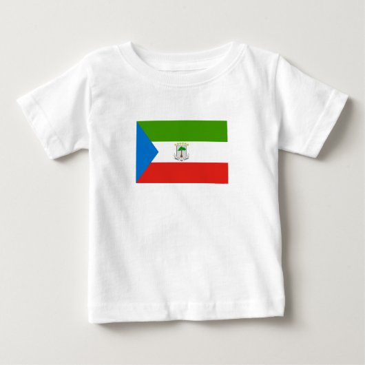 赤道ギニアの国旗 ベビーTシャツ (正面)