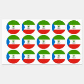 赤道ギニアの国旗 ラベル (シート)
