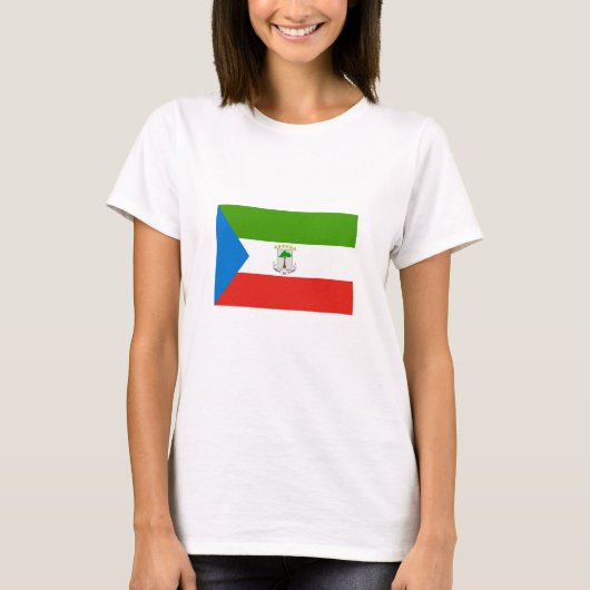 赤道ギニアの国旗 Tシャツ (正面)
