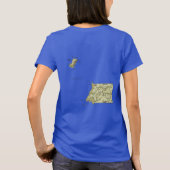 赤道ギニアの旗と地図のdkTシャツ Tシャツ (裏面)