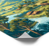 赤道ギニアイラストレーショントラベルアートヴィンテージ ポスター (角)