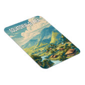 赤道ギニアイラストレーショントラベルアートヴィンテージ マグネット (右側)