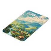 赤道ギニアイラストレーショントラベルアートヴィンテージ マグネット (左側)