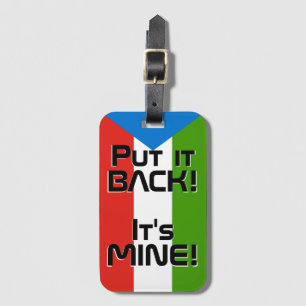 赤道ギニア国おもしろい旗 ラゲッジタグ