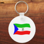 赤道ギニア国旗のキーチェーン キーホルダー (正面)