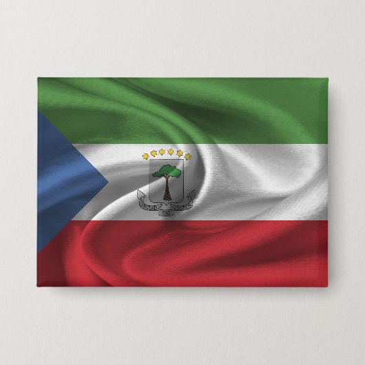 赤道ギニア国旗のボタン 缶バッジ (正面)