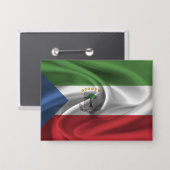 赤道ギニア国旗のボタン 缶バッジ (正面/裏面)