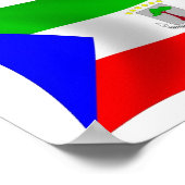 赤道ギニア国旗のポスタープリント ポスター (角)