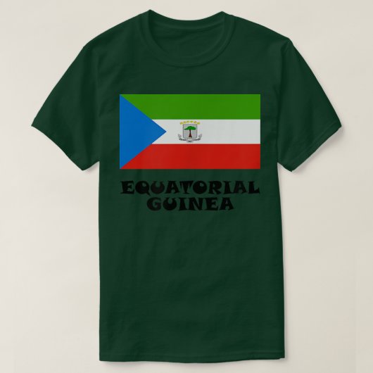 赤道ギニア国旗の赤道ギニア Tシャツ (デザイン正面)