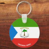 赤道ギニア国旗魅力的国 キーホルダー (正面)