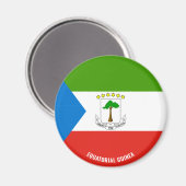 赤道ギニア国旗魅力的国 マグネット (正面/裏面)