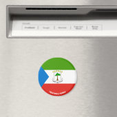 赤道ギニア国旗魅力的国 マグネット (インサイチュ (食洗機))