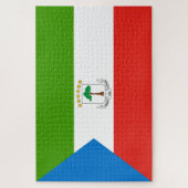 赤道ギニア国旗（アフリカ） ジグソーパズル (縦)