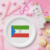 赤道ギニア国旗(アフリカ) ペーパープレート (パーティー)