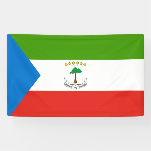 赤道ギニア国旗（アフリカ） 横断幕 (横)