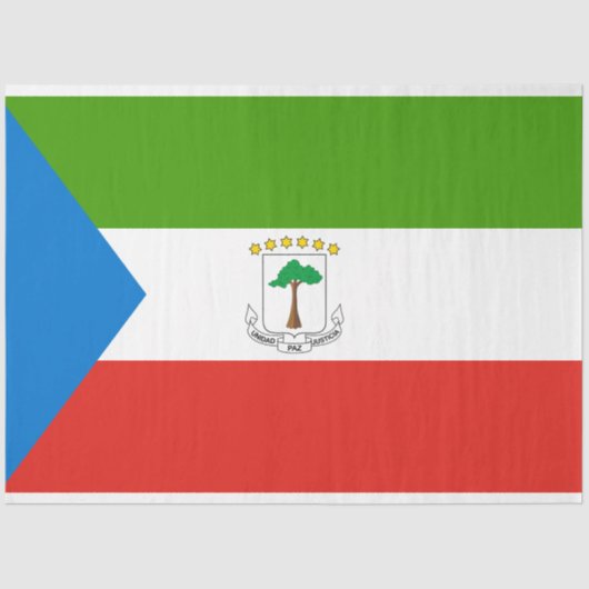 赤道ギニア国旗（アフリカ） 薄葉紙 (正面)
