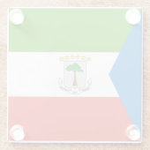 赤道ギニア国旗 ガラスコースター (裏面)