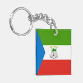 赤道ギニア国旗 キーホルダー (正面左)