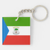 赤道ギニア国旗 キーホルダー (裏面)