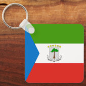 赤道ギニア国旗 キーホルダー (正面)