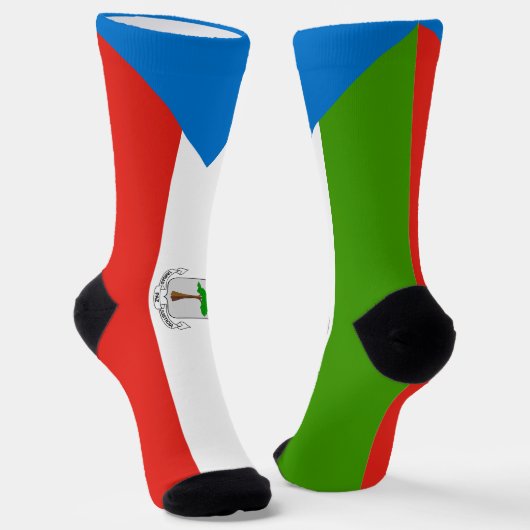 赤道ギニア国旗 ソックス (傾斜あり)