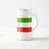 赤道ギニア国旗 ビールジョッキ (正面右)