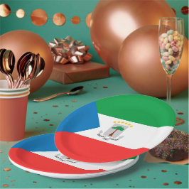 赤道ギニア国旗 ペーパープレート