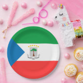 赤道ギニア国旗 ペーパープレート (パーティー)