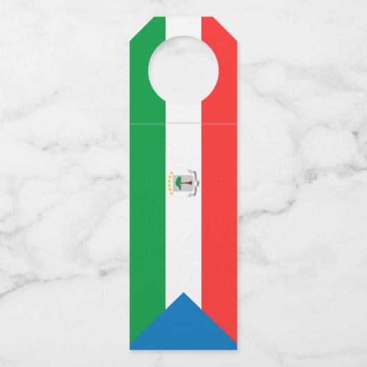 赤道ギニア国旗 ボトルネックタグ (正面)