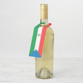 赤道ギニア国旗 ボトルネックタグ (アングル)