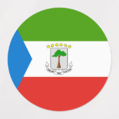 赤道ギニア国旗 ラベル (デザイン2)