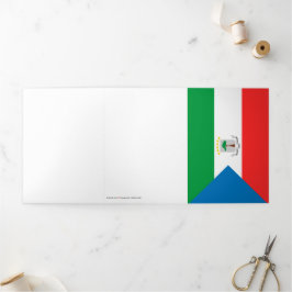 赤道ギニア国旗 三つ折りカード