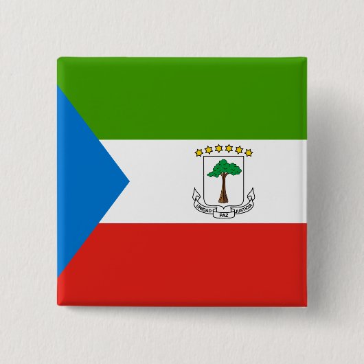 赤道ギニア国旗 缶バッジ (正面)