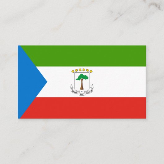 赤道ギニア国旗、赤道ギニア国旗 名刺 (正面)